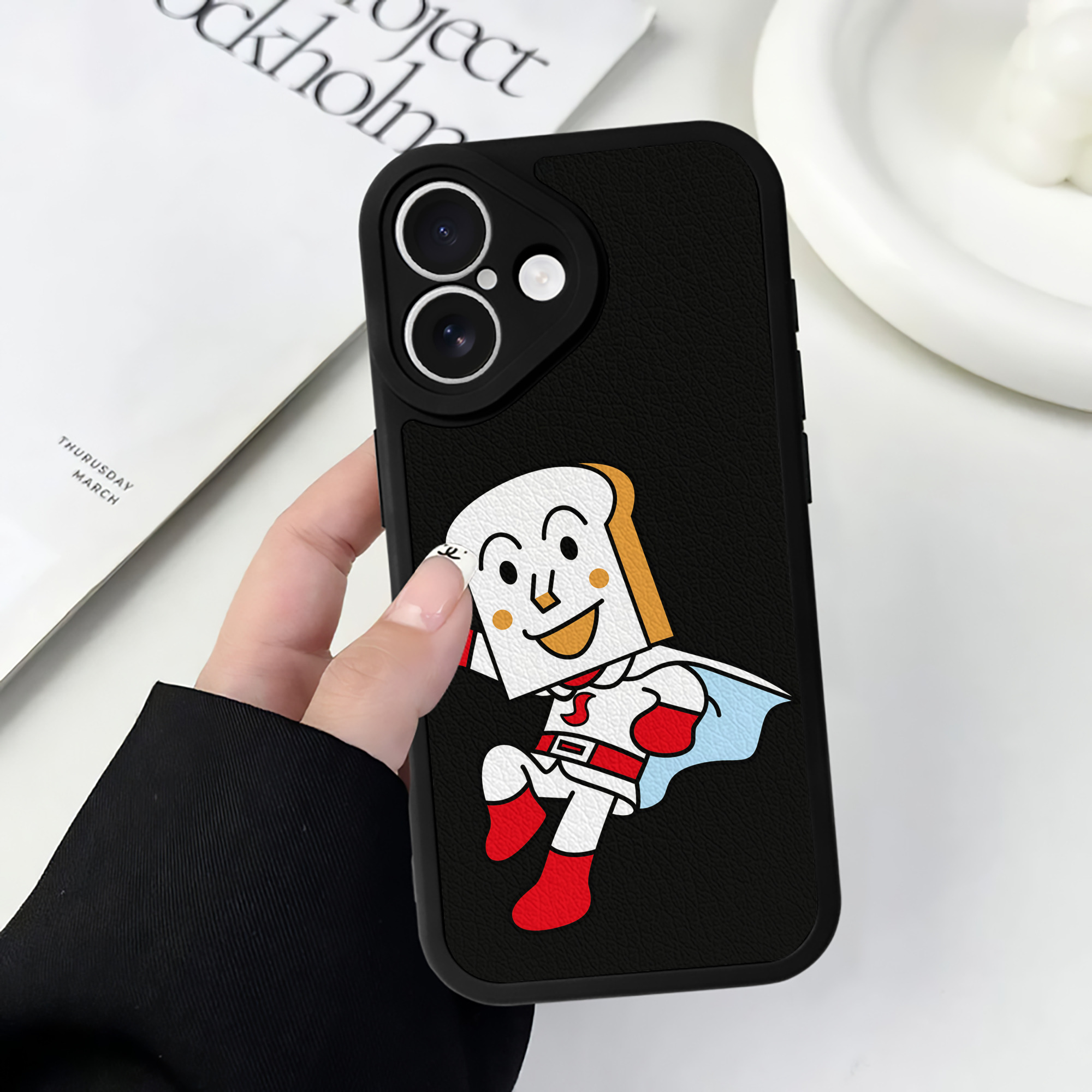 （画像用） アンパンマン Anpanman 【iPhone 16シリーズ対応】シリコンスマホケース（レザー調） 材質：シリコン